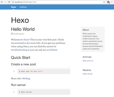 Hexo Bootstrap