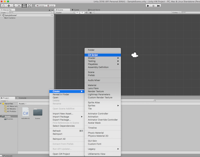 Unity New Projekt